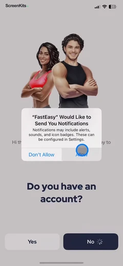 FastEasy- Intermittent Fasting permissions UI screen 6