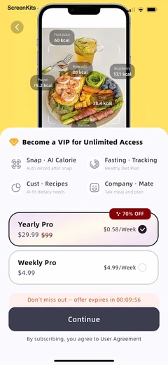 Calorie Tracker-CalorieMate paywalls UI screen 9