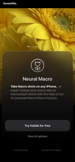 Halide Mark III - Pro Camera mobile app UI screen 6