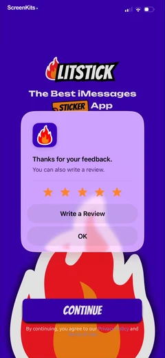 Litstick - Best Stickers App mobile app UI screen 9