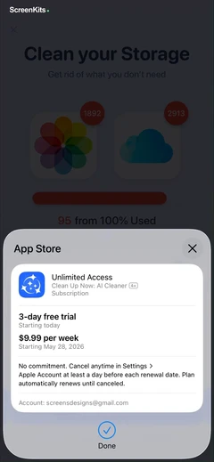 Clean Up Now- AI Cleaner mobile app UI screen 11