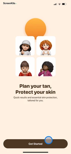 SPF - Tan Timer & UV Tracker mobile app UI screen 4