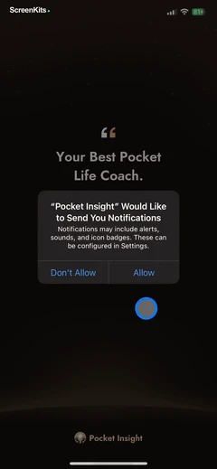 Pocket Insight Psychic Reading permissions UI screen 3