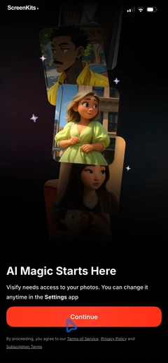 Visify mobile app UI screen 5