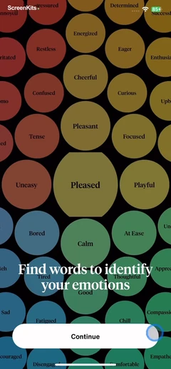 How We Feel mobile app UI screen 4
