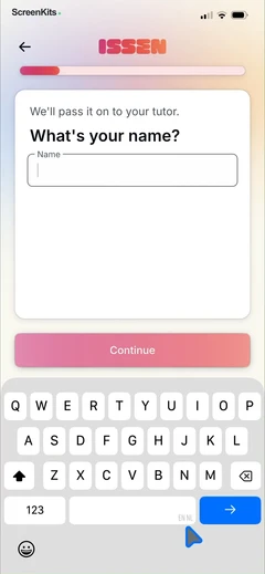 ISSEN - Voice Tutor mobile app UI screen 4