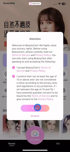 BeautyCam-Digicam&Photo Editor onboarding UI screen 5