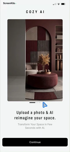 CozyAI - AI Home Design mobile app UI screen 4