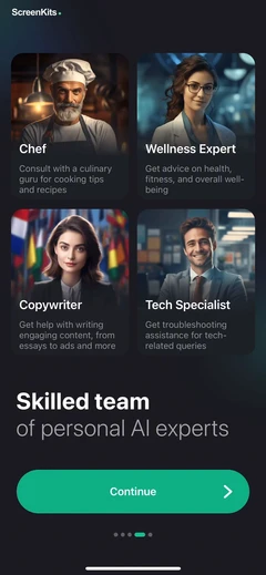 AI Expert mobile app UI screen 9