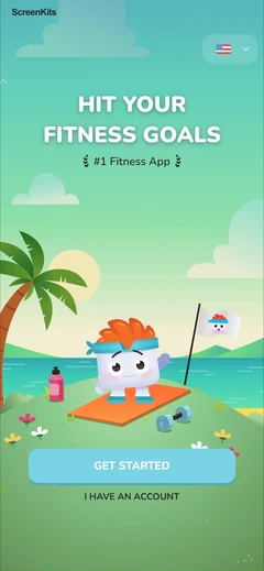 Home Workouts & Fitness - Luvu mobile app UI screen 4