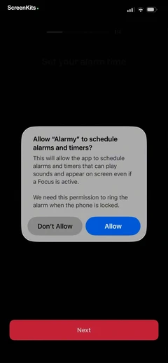 Alarmy - Loud alarm clock mobile app UI screen 9
