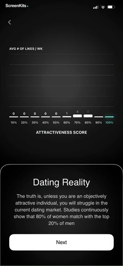PSL - Looksmax & Ascend mobile app UI screen 3