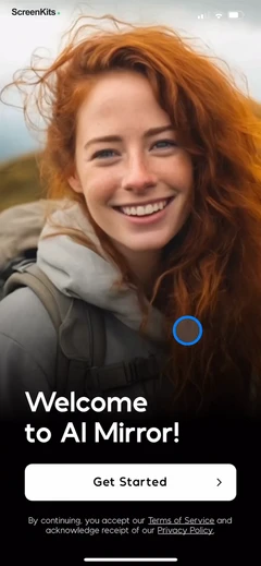 AI Mirror- AI Photo Editor onboarding UI screen 7