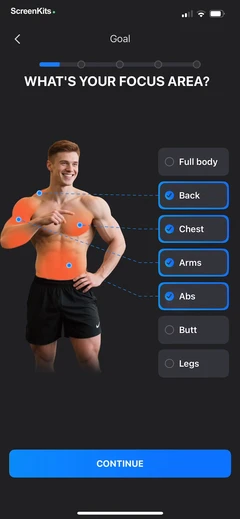 MuscleMaxme - Build Muscle mobile app UI screen 10