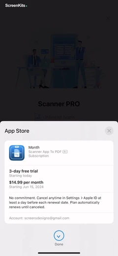 Scanner App To PDF mobile app UI screen 7