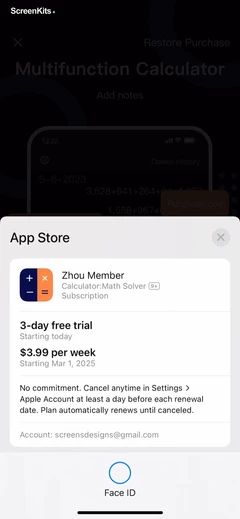 Calculator: Math Solver mobile app UI screen 11