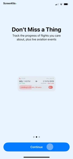 Plane Finder ⁃ Flight Tracker mobile app UI screen 3