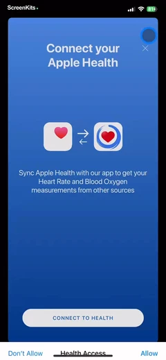 Blood Oxygen App permissions UI screen 8