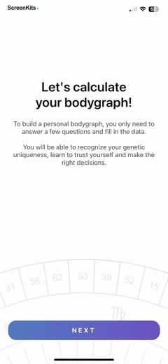 Human Design- HD Birth Chart mobile app UI screen 6