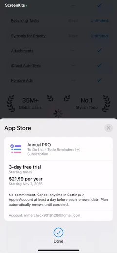 Todo List & Reminder - Todoery mobile app UI screen 12