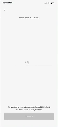 Co–Star Personalized Astrology mobile app UI screen 12