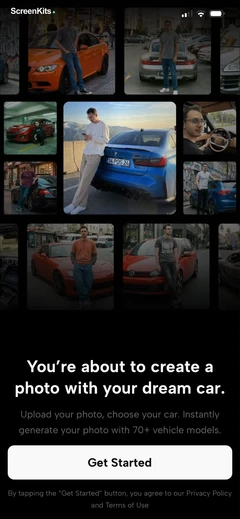 Posely- AI Car Photo & Video mobile app UI screen 4
