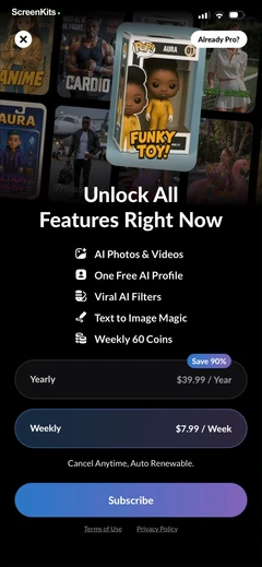 AI Photo Video Generator- AURA paywalls UI screen 11