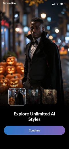 AI Photo Video Generator- AURA mobile app UI screen 6