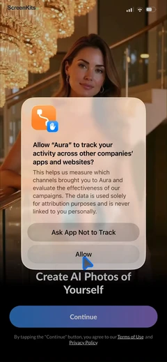 AI Photo Video Generator- AURA permissions UI screen 2