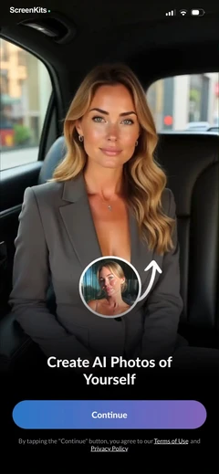 AI Photo Video Generator- AURA mobile app UI screen 4