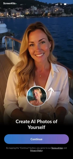 AI Photo Video Generator- AURA mobile app UI screen 3
