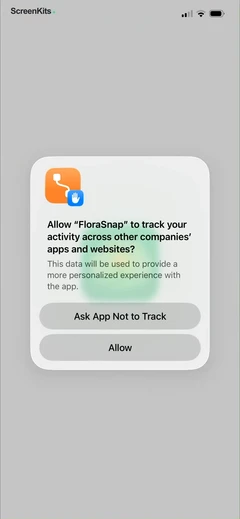 FloraSnap – Plant Scanner permissions UI screen 3