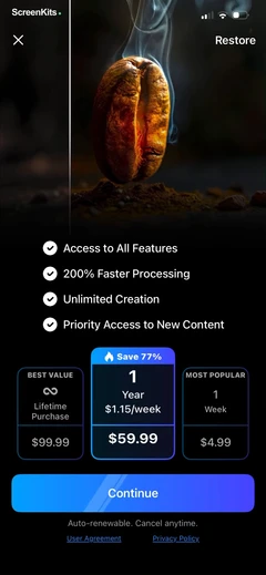 AI Photo Editor - BgMasterTM paywalls UI screen 6