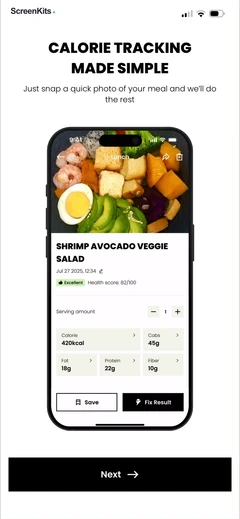 CalDiet - Food Analysis Pal mobile app UI screen 4
