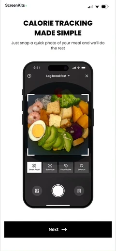 CalDiet - Food Analysis Pal mobile app UI screen 2