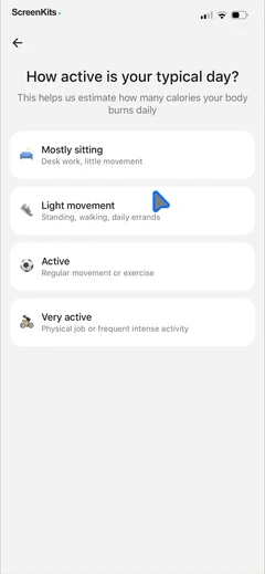 Calz - Calorie Counter AI mobile app UI screen 3