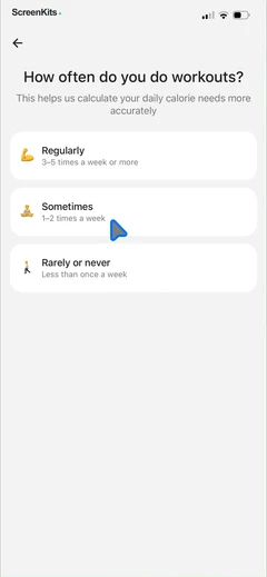 Calz - Calorie Counter AI mobile app UI screen 4