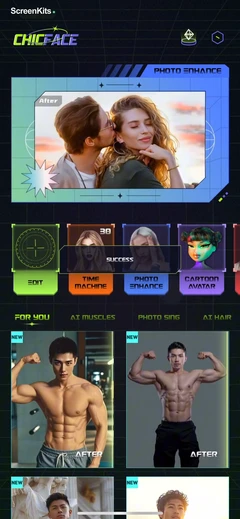 ChicFace- AI Art Photo Editor mobile app UI screen 4