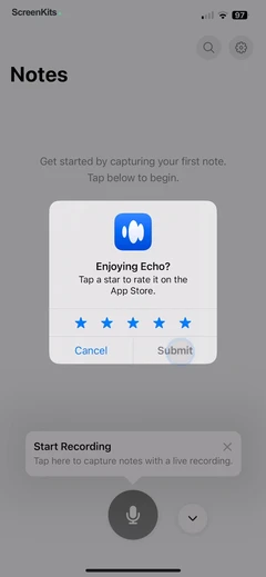 Echo – AI Meeting Note Taker mobile app UI screen 12