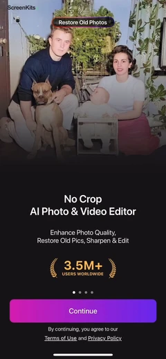 Edit Up- AI Photo Video Editor mobile app UI screen 4