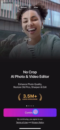 Edit Up- AI Photo Video Editor mobile app UI screen 6