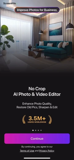 Edit Up- AI Photo Video Editor mobile app UI screen 5