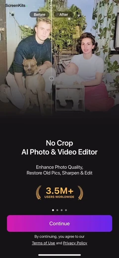 Edit Up- AI Photo Video Editor mobile app UI screen 3