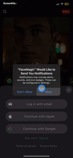 FaceMagic- AI face swap videos permissions UI screen 4