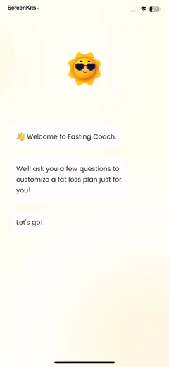 Fasting Coach-Fasting Tracker onboarding UI screen 2