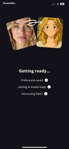Filterly - AI Photo Enhancer mobile app UI screen 11