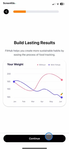FitHub - AI Calorie Tracker mobile app UI screen 7