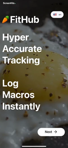 FitHub - AI Calorie Tracker mobile app UI screen 2