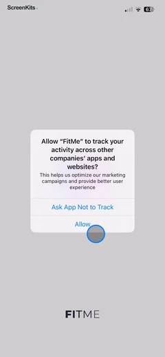 FitMe - Lazy Workout at Home permissions UI screen 2