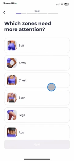 FitMe - Lazy Workout at Home mobile app UI screen 7
